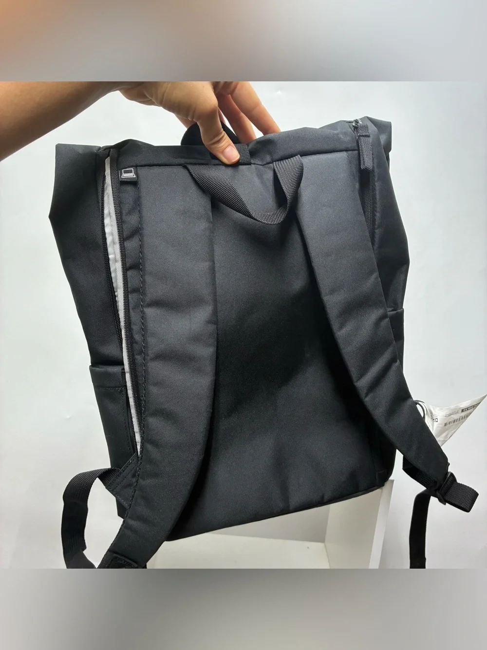 IKEA Starttid 18 L Laptop Backpack Black Padded Fold Over Bag School College